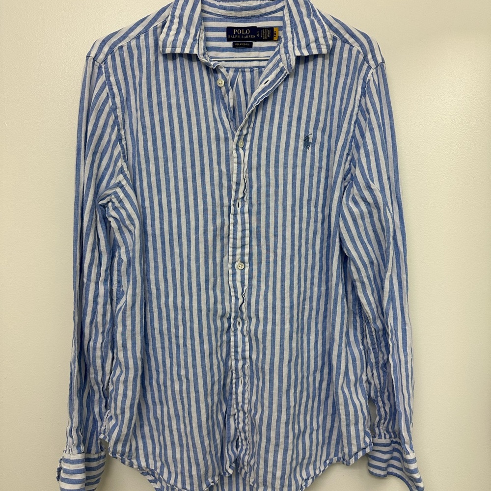 Polo by Ralph Lauren Blue Striped Women's Shirt